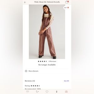 Think About Me Tailored Overalls